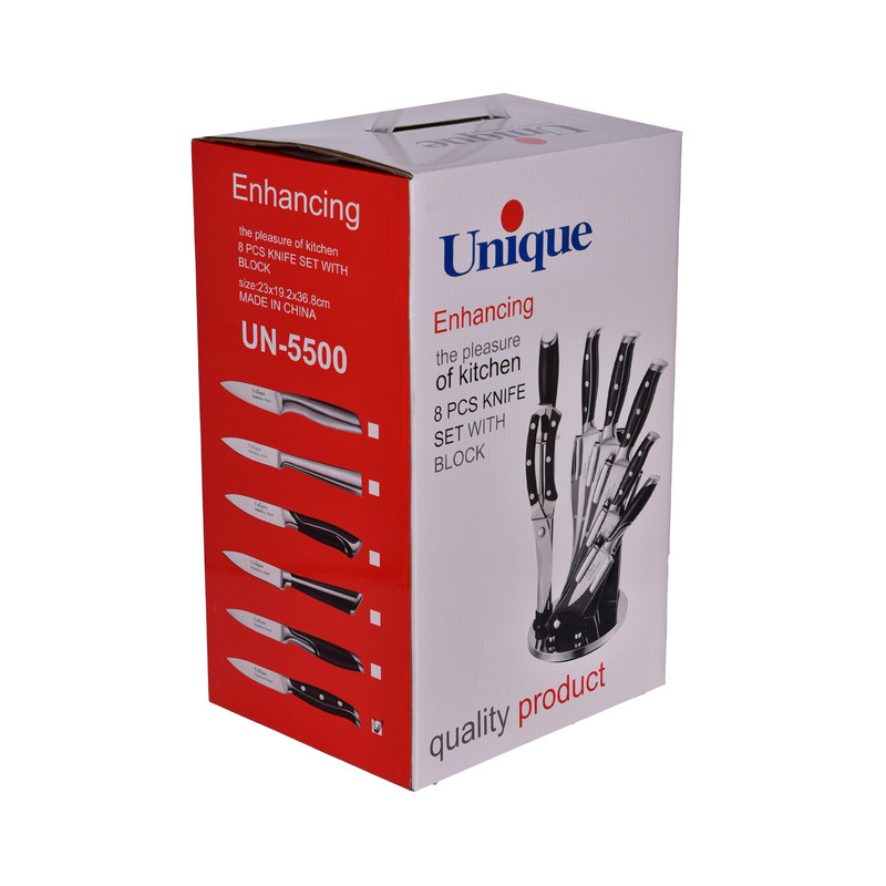 سرویس چاقو آشپزخانه 8 پارچه یونیک کد 5500