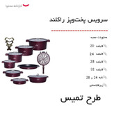 سرویس قابلمه راکلند مدل تمیس ۲۱ پارچه رنگ مشکی