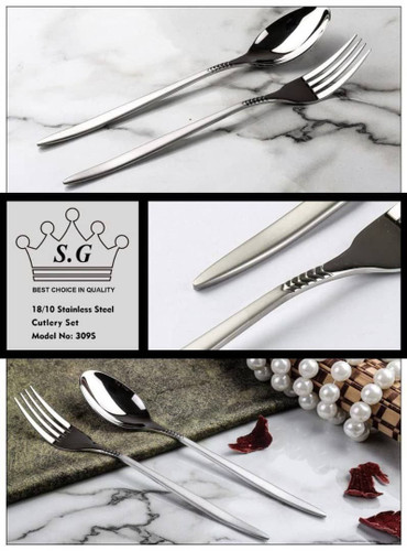 سرویس قاشق چنگال اس جی 143 پارچه 30 نفره مدل 309s