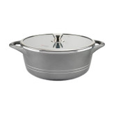 سرویس قابلمه 28 پارچه گرانیت طرح ایتالیا B رنگ طوسی